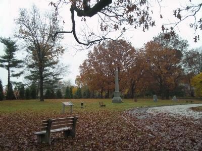 Markers on the Paoli Battlefield image. Click for full size.