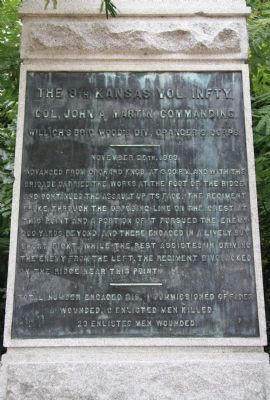 The 8th. Kansas Vol. Infty., Marker. Click for full size. The 8th. Kansas Vol. Infty., Marker image. Click for full size.