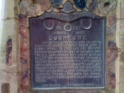 Duchesne Marker. Click for full size. Duchesne Marker image. Click for full size.