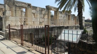 Synagogue of Capharnaum Marker. Click for full size. Synagogue of Capharnaum Marker image. Click for full size.