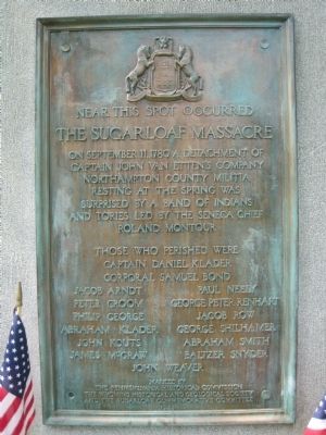 The Sugarloaf Massacre Marker. Click for full size. The Sugarloaf Massacre Marker image. Click for full size.
