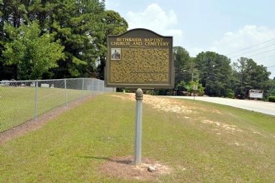 Bethsaida Baptist Church and Cemetery Marker. Click for full size. Bethsaida Baptist Church and Cemetery Marker image. Click for full size.