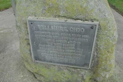Willshire, Ohio Marker image. Click for full size.