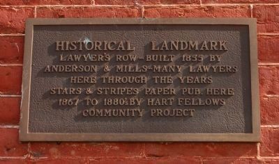Lawyers Row Marker. Click for full size. Lawyers Row Marker image. Click for full size.