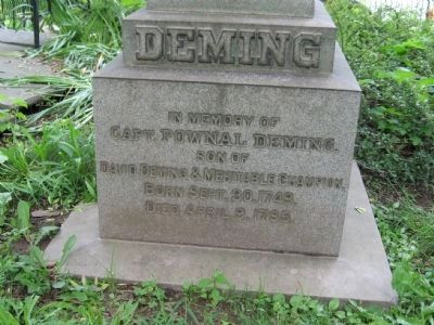 Capt. Pownal Deming Monument. Click for full size. Capt. Pownal Deming Monument image. Click for full size.