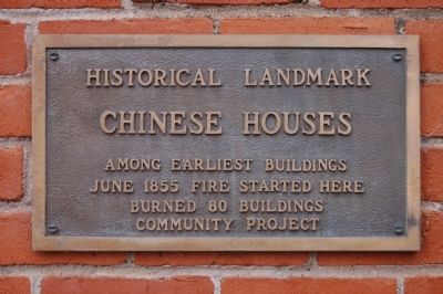 Chinese Houses Marker image. Click for full size.