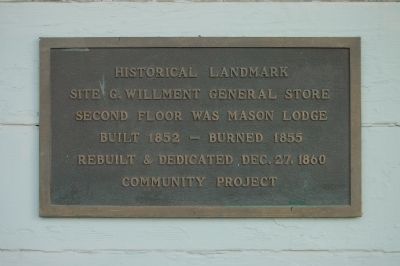 G. Willment General Store Marker. Click for full size. G. Willment General Store Marker image. Click for full size.