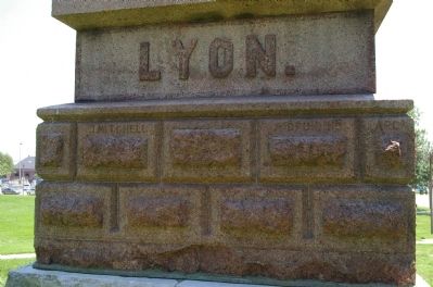 Closeup of Lyon Monument image. Click for full size.