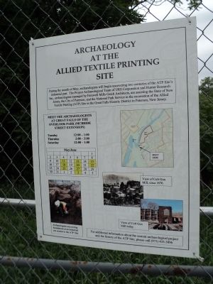 Archaeology at the Allied Textile Printing Site image. Click for full size.