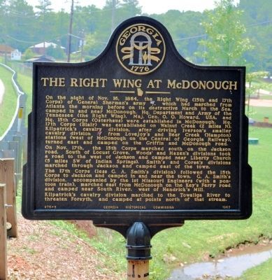 The Right Wing at McDonough Marker image. Click for full size.