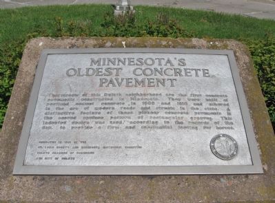 Minnesota's Oldest Concrete Pavement Marker image. Click for full size.