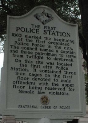 The First Police Station Marker image. Click for full size.
