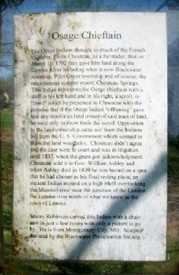 Osage Chieftain Marker image. Click for full size.
