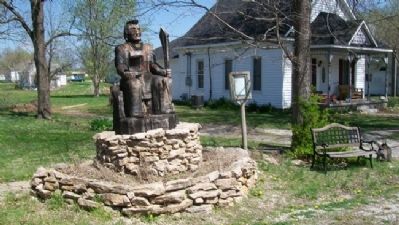 Osage Chieftain and Marker image. Click for full size.