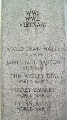 Blackwater Veterans Memorial Honor Roll. Click for full size. Blackwater Veterans Memorial Honor Roll image. Click for full size.