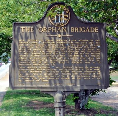 The Orphan Brigade Marker image. Click for full size.
