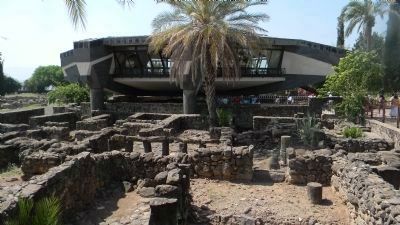 Synagogue of Capharnaum - view to the east. Click for full size. Synagogue of Capharnaum - view to the east image. Click for full size.