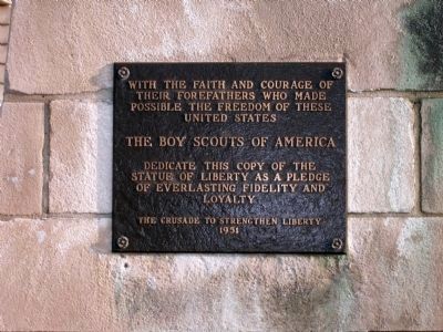 Replica of The Statue of Liberty Marker. Click for full size. Replica of The Statue of Liberty Marker image. Click for full size.