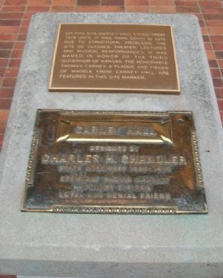 Carney Hall Markers. Click for full size. Carney Hall Markers image. Click for full size.