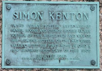 Simon Kenton Marker image. Click for full size.