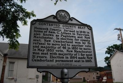 Contested County Seat Marker image. Click for full size.