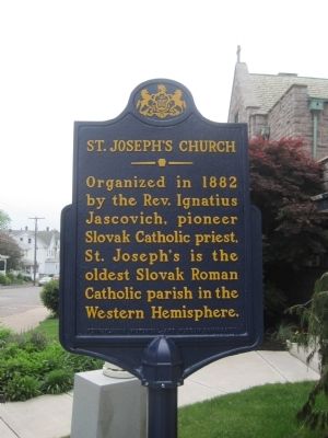 St. Joseph's Church Marker image. Click for full size.