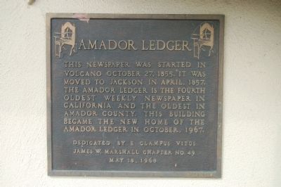 Amador Ledger Marker image. Click for full size.