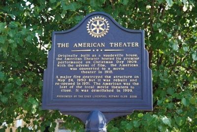 The American Theater Marker image. Click for full size.