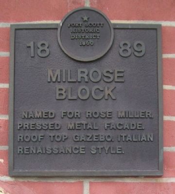 Milrose Block Marker image. Click for full size.