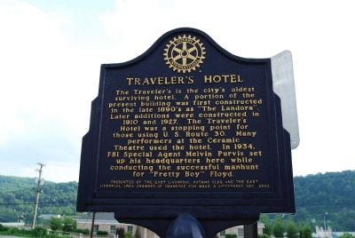 Traveler's Hotel Marker image. Click for full size.