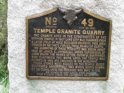 Temple Granite Quarry Marker image. Click for full size.