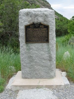 Temple Granite Quarry Marker image. Click for full size.