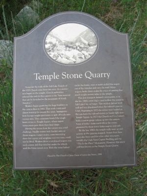 Temple Stone Quarry Marker. Click for full size. Temple Stone Quarry Marker image. Click for full size.