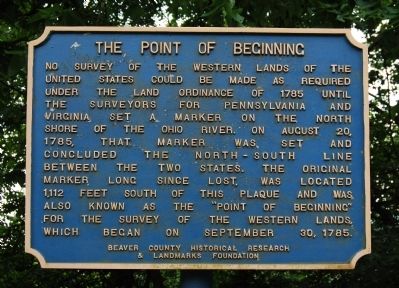The Point of Beginning Marker image. Click for full size.