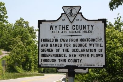 Wythe County Face of Marker image. Click for full size.