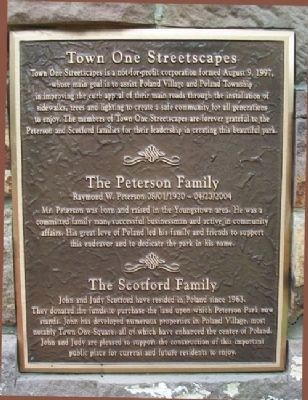Peterson Park Town One Streetscapes Marker image. Click for full size.