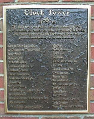 Peterson Park Clock Tower Marker image. Click for full size.