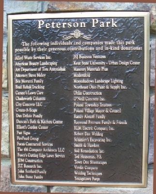 Peterson Park Marker image. Click for full size.