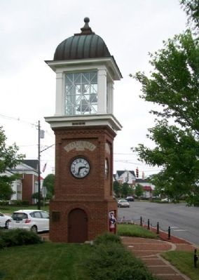 Peterson Park Clock Tower and Marker image. Click for full size.