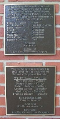 Poland Village Hall Markers image. Click for full size.