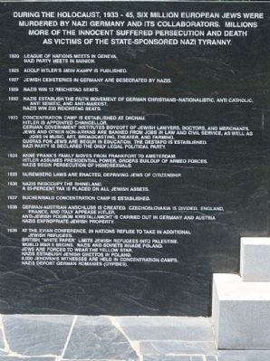 The Columbia Holocaust Memorial Monument left panel image. Click for full size.