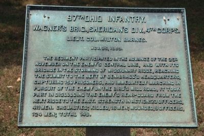 97th Ohio Infantry Marker. Click for full size. 97th Ohio Infantry Marker image. Click for full size.