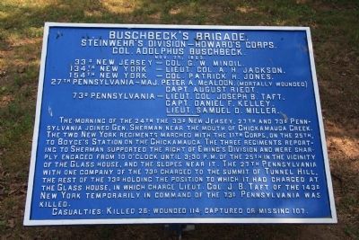 Buschbeck's Brigade Marker. Click for full size. Buschbeck's Brigade Marker image. Click for full size.