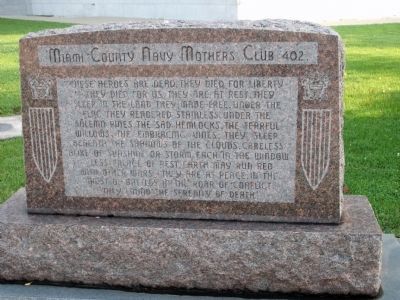 Miami County Navy Mothers Club 402 Marker image. Click for full size.