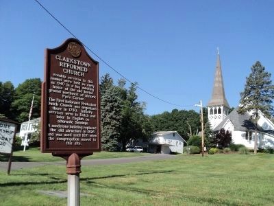 Marker at Clarkstown Reformed Church image. Click for full size.