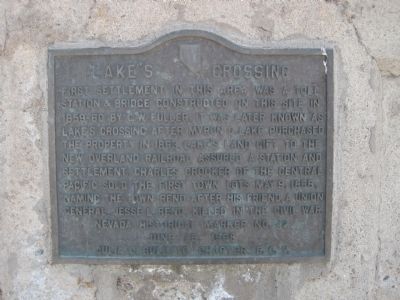 Lake's Crossing Marker. Click for full size. Lake's Crossing Marker image. Click for full size.