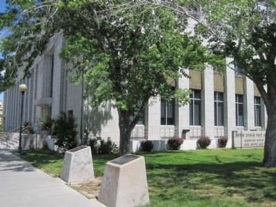 Frederick Joseph DeLongechamps and Nevada's First Public Library Markers. Click for full size. Frederick Joseph DeLongechamps and Nevada's First Public Library Markers image. Click for full size.