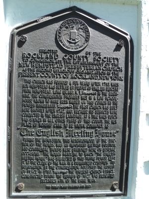 The English Meeting House Marker image. Click for full size.