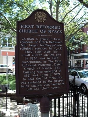 First Reformed Church of Nyack Marker image. Click for full size.