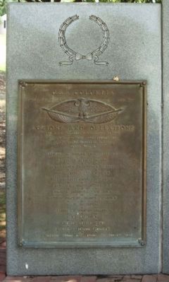 USS Columbia CL-56 Memorial, front left plaque image. Click for full size.